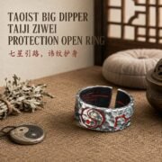 Ziwei Talisman Big Dipper Taiji Adjustable Ring