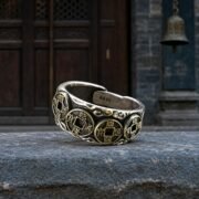 Five Emperor Coins Protective Silver Ring - Image 5