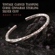 Taoist Tianpeng Ruler Talisman Silver Cuff - Image 2