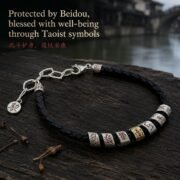Big Dipper Talisman Braided Leather Protective Bracelet