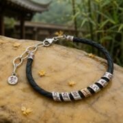 Big Dipper Talisman Braided Leather Protective Bracelet - Image 3