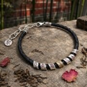 Big Dipper Talisman Braided Leather Protective Bracelet - Image 4