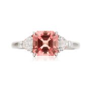 Sunset Dream Padparadscha Three-Stone Ring - Image 6