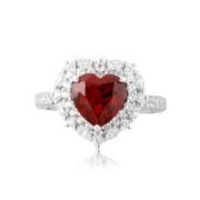Heart's Promise Ruby Halo Ring - Image 5