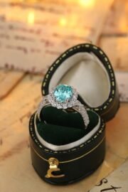 Shallow Sea Echo Paraiba Baguette Three-Stone Ring - Image 5