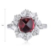 Scarlet Drop Sugarloaf Garnet Cluster Ring - Image 5