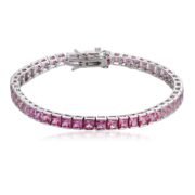 Purple Twilight Gradient Sapphire Tennis Bracelet - Image 5