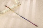 Prism Emerald Cut Rainbow Sapphire Bracelet - Image 5