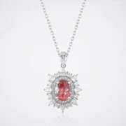 Blush Halo S925 Lab-Grown Padparadscha Necklace