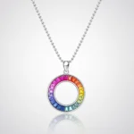 Rainbow Halo Necklace
