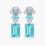 5.45ct Paraiba drop earrings in S925 sterling silver