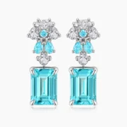 5.45ct Paraiba drop earrings in S925 sterling silver