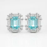 5.2ct Paraiba stud earrings in S925 sterling silver