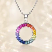 Rainbow Halo Necklace - Image 4