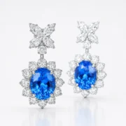 Cobalt Blue Spinel Stud Earrings - Image 5