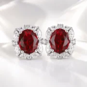 Scarlet Halo Ruby Earrings - Image 4