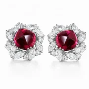 Velvet Dahlia Earrings - Image 4