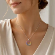 Rainbow Halo Necklace - Image 3