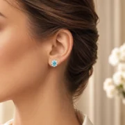 Aqua Petale Earrings - Image 3
