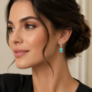 Paraiba Azure Drop Earrings - Image 4