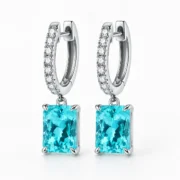 Paraiba Azure Drop Earrings - Image 3
