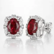 Scarlet Halo Ruby Earrings - Image 2