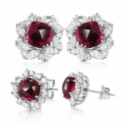 Velvet Dahlia Earrings - Image 2