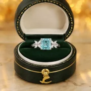 Aqua Fleur 2.49ct Lab-Grown Paraiba Floral Ring in S925 Silver - Image 5