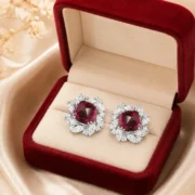 Velvet Dahlia Earrings - Image 5