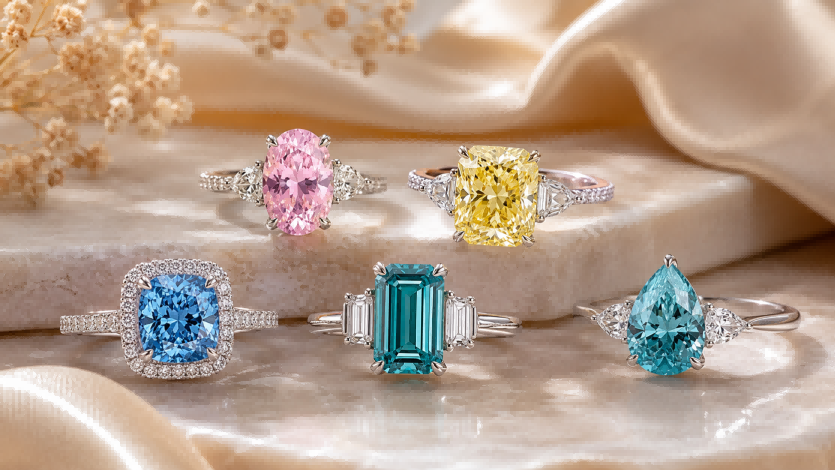 Colorful lab-grown diamond rings buying guide by SIGLO
