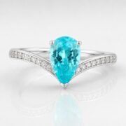 1.905ct lab-grown Paraiba ring in S925 sterling silver