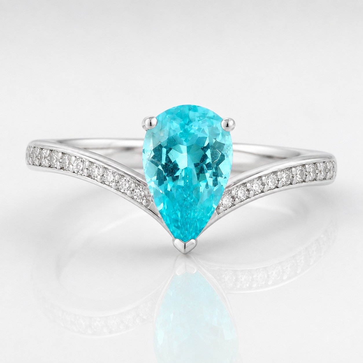 1.905ct lab-grown Paraiba ring in S925 sterling silver