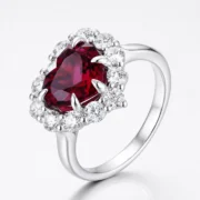 Crimson Heart Halo Ring - Image 5