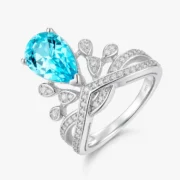 Aqua Crown Ring - Image 4