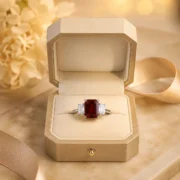 Crimson Trinity 2.21ct Lab-Grown Ruby Three-Stone Ring in S925 Sterling Silver - Image 5