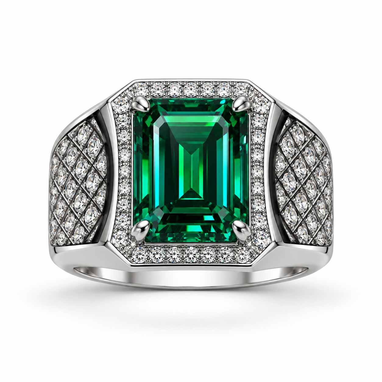 sovereign-fire-5-carat-moissanite-ring-front.webp Front view of Sovereign Fire 5 Carat Moissanite Ring