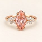 Front view of Blush Fleur 2ct Pink Diamond Ring