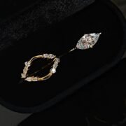 Side profile of a multi-band diamond ring with open setting
