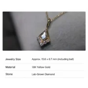 Golden Reverie kite moissanite necklace displayed on champagne satin