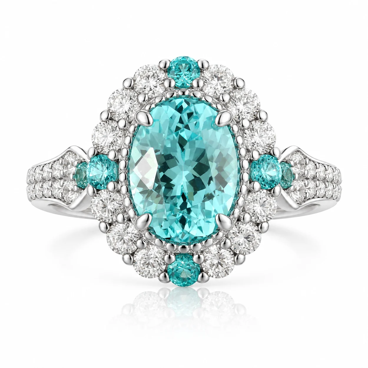 ring-front-main Front view of the Aqua Empress Paraiba Color Ring