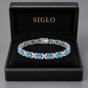 Ocean Wings silver butterfly bracelet presented in a SIGLO gift box